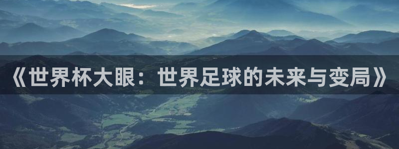 世界杯欧洲区预选赛:《世界杯大眼:世界足球的未来与变局》